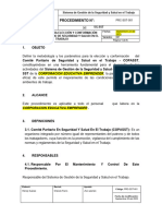 PRC-SST-001 Procedimiento para Elección y Conformación Del COPASST