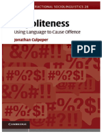 PDF Book Impoliteness Using Language To Cause Offence Culpeper Compress