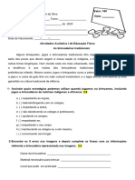 4º Ano Avaliação I de Educação Física I BI