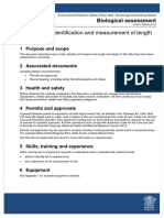 Biological Assessment Fish Holding Identification and Measurement of Length and Weight