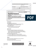 Chemistry Additional Sample Assessment Material Unit 1