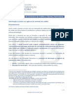 Deveres Na Vigência de Contratos de Crédito A Clientes Particulares