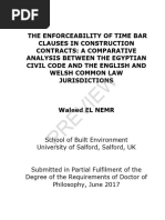 The Enforceability of The Time-Bar Clauses