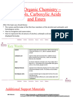 2 - Structures of Alcohols, Carboxylic Acids and Esters