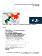 China-Pakistan Economic Corridor (CPEC) - Challenges, Opportunities and Suggestions