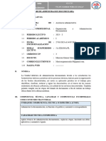 Sem. I Silabo de Administracion Documentaria