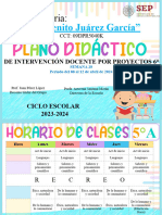 Plan de Clases Sexto Grado Abril 2024