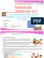 2DO UNIDAD DE APRENDIZAJE 2do Grado