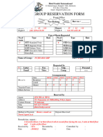 Contoh Group Reservation Form Ii 2022