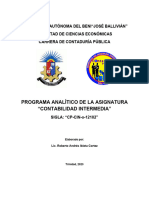 Programa Analítico Contabilidad Intermedia 2023