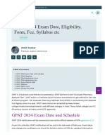 GPAT 2024 Exam Date, Eligibility, Form, Fee, Syllabus Etc.