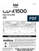 CD X1500 Manual