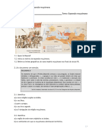 Ficha de Avaliação - Hist 7º Ano Expansão Muçulmana