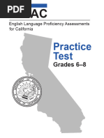 ELPAC Grades 6-8 Practice Test 2018