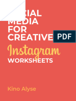 Social Media For Creatives Instagram Worksheets