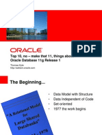 Top 10, No - Make That 11, Things About Oracle Database 11g Release 1