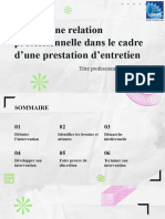 Établir Une Relation Professionnelle Dans Le Cadre D'une Prestation D'entretien