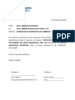 Carta de Entrega de Plan