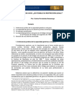 La Capacidad de Goce Es Posible Su Restricción Legal