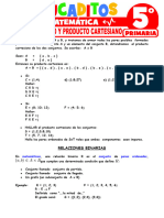 Par Ordenado y Producto Cartesiano para Quinto Grado de Primaria