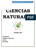 Cuadernillo 1º1º Ciencias Naturales 2022 Primera Parte Infanta