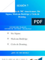 SESIÓN 7 - C y MCP - SIX SIGMA, MALCOM Y DEMING