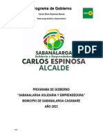 Programa de Gobierno Alcaldia Carlos Espinosa Bernal 2024 2027