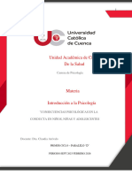 Consecuencias Psicológicas en La Conducta de Niños, Niñas y Adolescentes