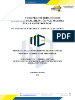 Programa Analítico - Experiencias y Entornos Favorables en El Desarrollo Psicosocial Niño