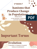 Mechanisms That Produce Change in Populations