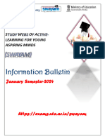 Information Bulletin: January Semester-2024