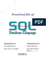 SQL First Page and Index