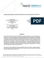 Refining Industry Experience With HF Unit Flange Face Corrosion and Detection For API RP 751 (51300-11358-SG)