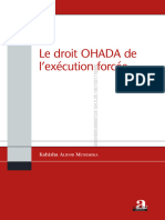 Le Droit Ohada de L'exécution Forcée