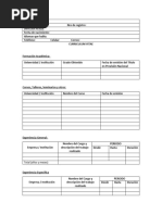 Modelo de CV y Carta