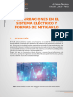 Perturbaciones en El Sistema Electrico y Formas de Mitigarlo