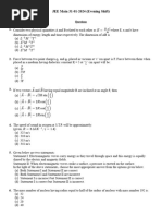 JEE Main 31-01-2024 (Evening Shift) : B X at 2 1 1 2 1 1 2 1 0 0 1 1