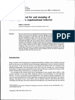 27 Luthans, F. (2002) - The Need For and Meaning of Positive Organizational Behavior