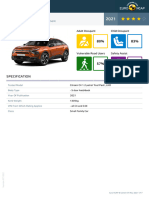 Euroncap 2021 Citroën c4 Datasheet