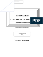 1 Evaluación Cobertura Curricular Lenguaje Primer Semestre