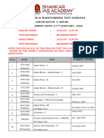 ADYAR - 2023 Prestorming Schedule