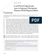 Gut Dysbiosis and Fecal Calprotectin Predict Response To Immune Checkpoint