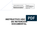 Instructivo Manejo de La TRD