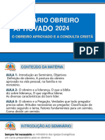 Seminário Obreiro Aprovado - Apostila 1