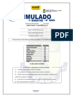 Simulado 1º Bimestre 2024 - 9º ANO