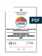 Norma Técnica Regional - Argumentación-Debate-Propuesta-2022