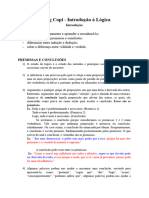 COPI, Introdução À Lógica, Introdução (Teoria e Exercícios) - Resumo