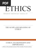 The Scope and Meaning of Ethics