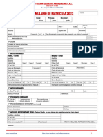 Formulario de Matrícula y Contrato 2023