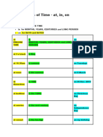 Prepositions of Time